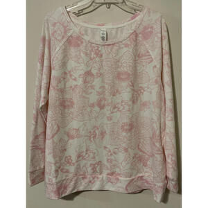 Three Hearts Womens Large Pink Floral Long Sleeved Blouse! A3807
